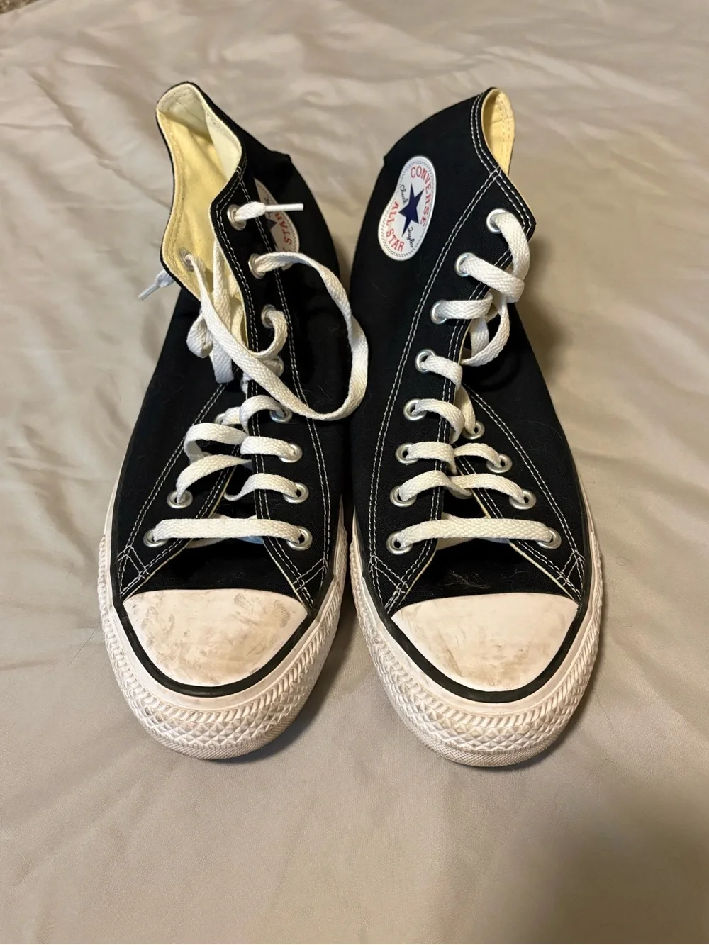 Converse Black High-Top Canvas Sneakers with White Accents